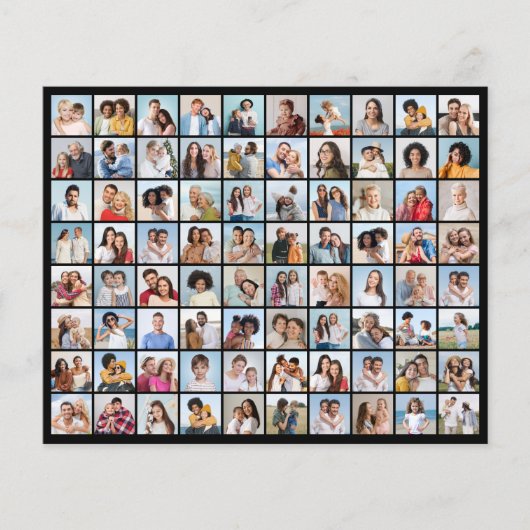 独自の80フォトコラージュ編集可能カラーを作成 チラシ (正面)