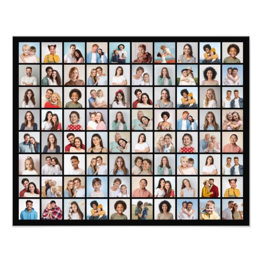 独自の80枚のフォトコラージュの写真の拡大を作成 フォトプリント            (正面)