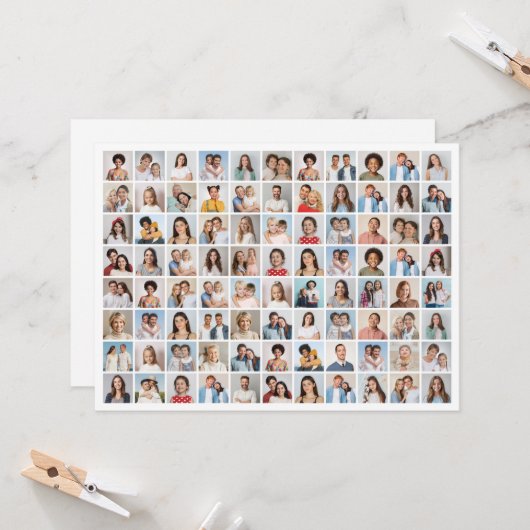 独自の88フォトコラージュを作成 カード (正面/裏面インサイチュ)