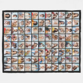 独自の88フォトコラージュを作成 フリースブランケット (正面(横))
