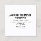 独自の9つのフォトギャラリーを追加 |写真 スクエア名刺 (裏面)