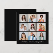 独自の9つのフォトコラージュを作成するあいさつ文を追加 (正面/裏面)