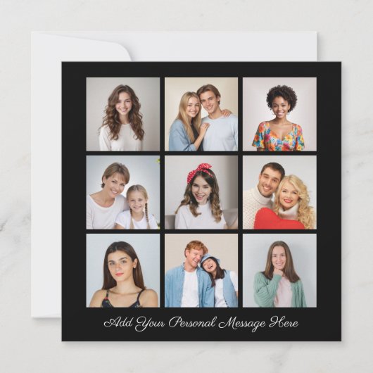 独自の9つのフォトコラージュを作成するあいさつ文を追加 (正面)