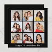 独自の9つのフォトコラージュを作成するあいさつ文を追加 (正面/裏面)