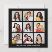 独自の9つのフォトコラージュを作成するあいさつ文を追加