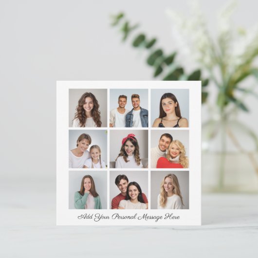 独自の9つのフォトコラージュを作成するあいさつ文を追加 (スタンド正面)