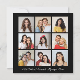 独自の9つのフォトコラージュを作成するあいさつ文を追加