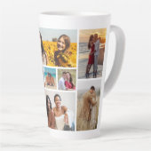 独自の9つのフォトコラージュを作成 カフェラテマグ (右アングル)