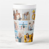 独自の9つのフォトコラージュを作成 カフェラテマグ (正面)
