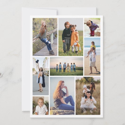 独自の9つのフォトコラージュを作成 カード (正面)