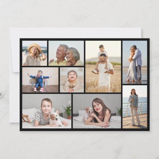独自の9つのフォトコラージュを作成 カード (正面)