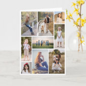 独自の9つのフォトコラージュを作成 カード (黄色い花)