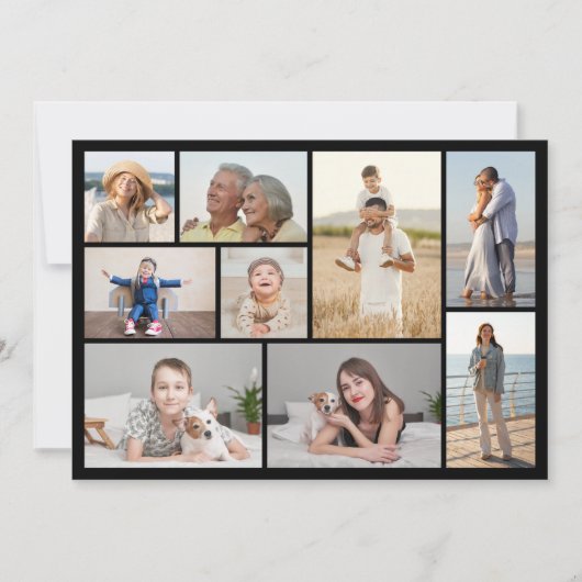 独自の9つのフォトコラージュを作成 カード (正面)
