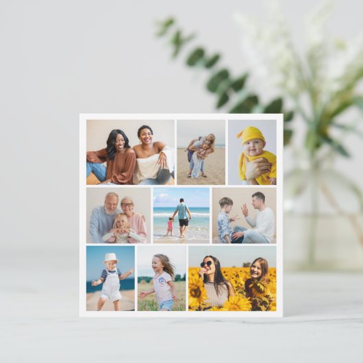 独自の9つのフォトコラージュを作成 カード (スタンド正面)