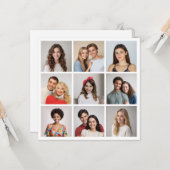 独自の9つのフォトコラージュを作成 カード (正面/裏面インサイチュ)