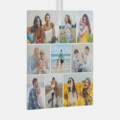 独自の9つのフォトコラージュを作成 ガラスオーナメント (正面右)