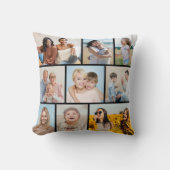 独自の9つのフォトコラージュを作成 クッション (正面)