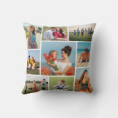 独自の9つのフォトコラージュを作成 クッション (裏面)