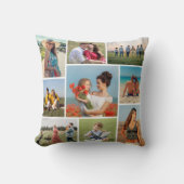 独自の9つのフォトコラージュを作成 クッション (正面)