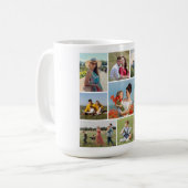 独自の9つのフォトコラージュを作成 コーヒーマグカップ (正面左)