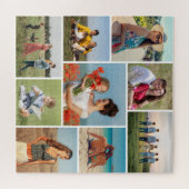独自の9つのフォトコラージュを作成 ジグソーパズル (横)