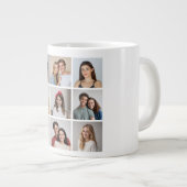 独自の9つのフォトコラージュを作成 ジャンボコーヒーマグカップ (正面右)