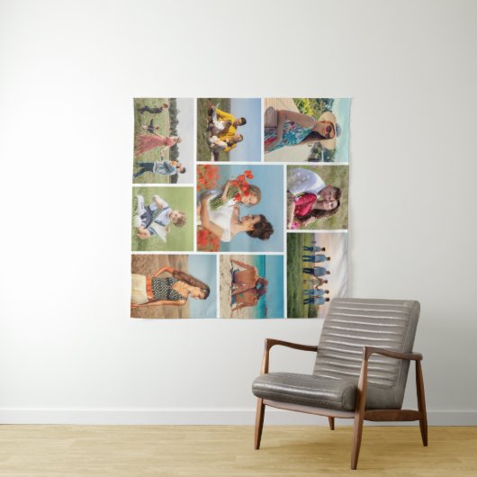 独自の9つのフォトコラージュを作成 タペストリー (インサイチュ(横))