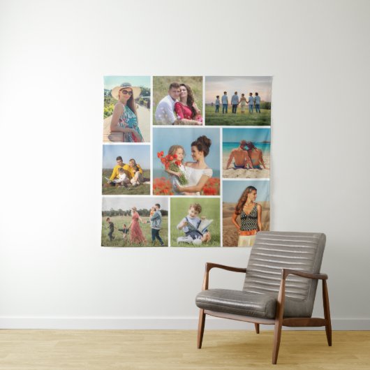 独自の9つのフォトコラージュを作成 タペストリー (インサイチュ)