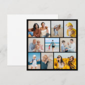 独自の9つのフォトコラージュを作成 ノートカード (正面/裏面)