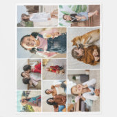 独自の9つのフォトコラージュを作成 フリースブランケット (正面)