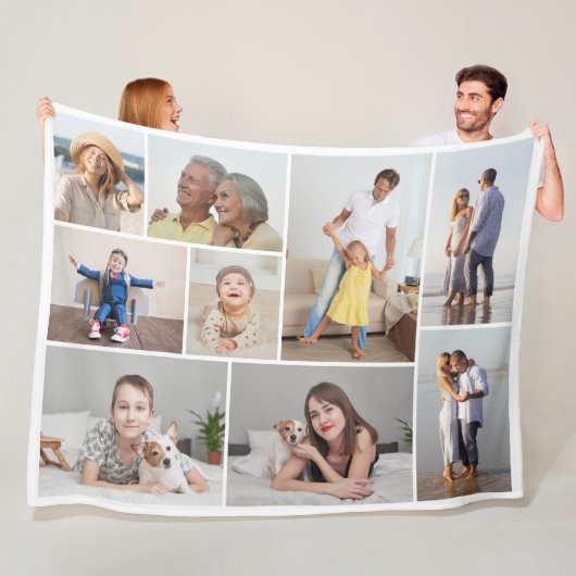 独自の9つのフォトコラージュを作成 フリースブランケット (インサイチュ)