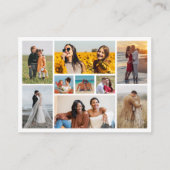 独自の9つのフォトコラージュを作成 プレイスカード (正面)