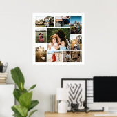 独自の9つのフォトコラージュを作成 ポスター (ホームオフィス)