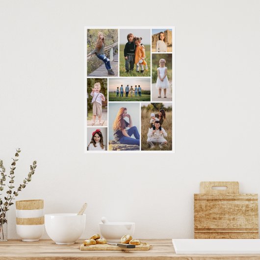 独自の9つのフォトコラージュを作成 ポスター (キッチン)