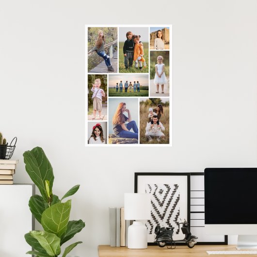 独自の9つのフォトコラージュを作成 ポスター (ホームオフィス)