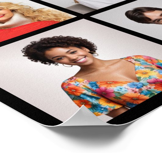 独自の9つのフォトコラージュを作成 ポスター (角)