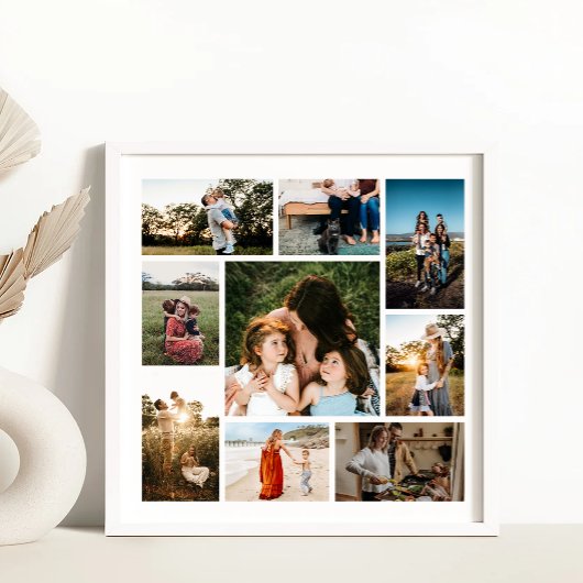 独自の9つのフォトコラージュを作成 ポスター