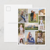 独自の9つのフォトコラージュを作成 ポストカード (正面/裏面)