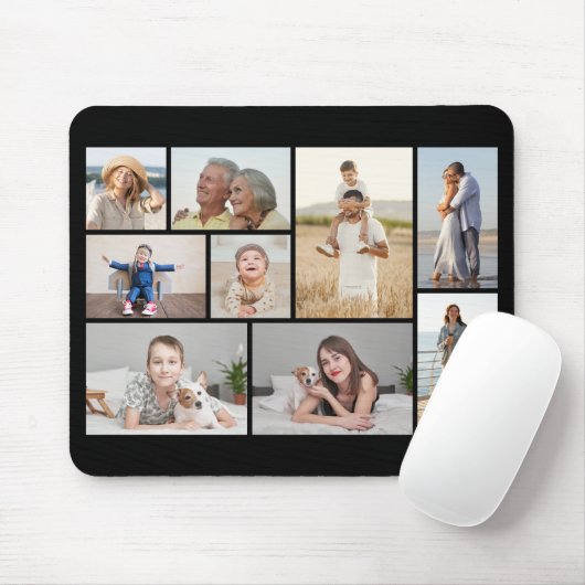 独自の9つのフォトコラージュを作成 マウスパッド (マウス)