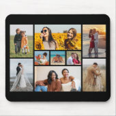 独自の9つのフォトコラージュを作成 マウスパッド (正面)