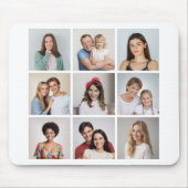 独自の9つのフォトコラージュを作成 マウスパッド (正面)