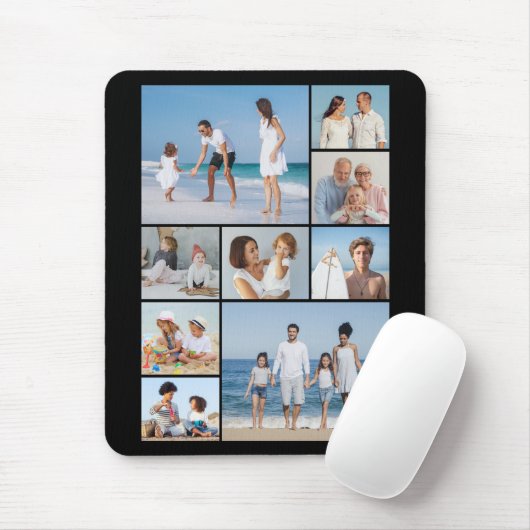 独自の9つのフォトコラージュを作成 マウスパッド (マウス)