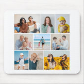 独自の9つのフォトコラージュを作成 マウスパッド (正面)