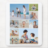 独自の9つのフォトコラージュを作成 マウスパッド (正面)