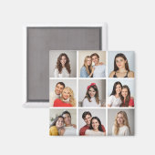 独自の9つのフォトコラージュを作成 マグネット (正面/裏面)