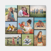 独自の9つのフォトコラージュを作成 マグネット (正面)