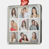 独自の9つのフォトコラージュを作成 メタルオーナメント (左)