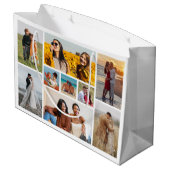 独自の9つのフォトコラージュを作成 ラージペーパーバッグ (裏面アングル)