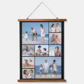 独自の9つのフォトコラージュを作成 吊り下げ型タペストリー (正面)