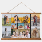 独自の9つのフォトコラージュを作成 吊り下げ型タペストリー (正面)
